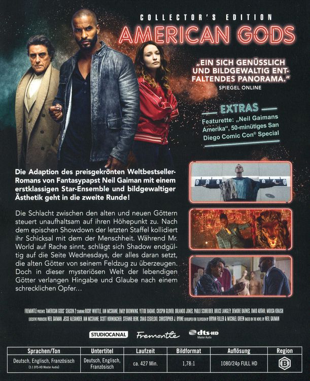 Produktbild: American Gods / Collector's Edition / 2. Staffel [3 BRs]