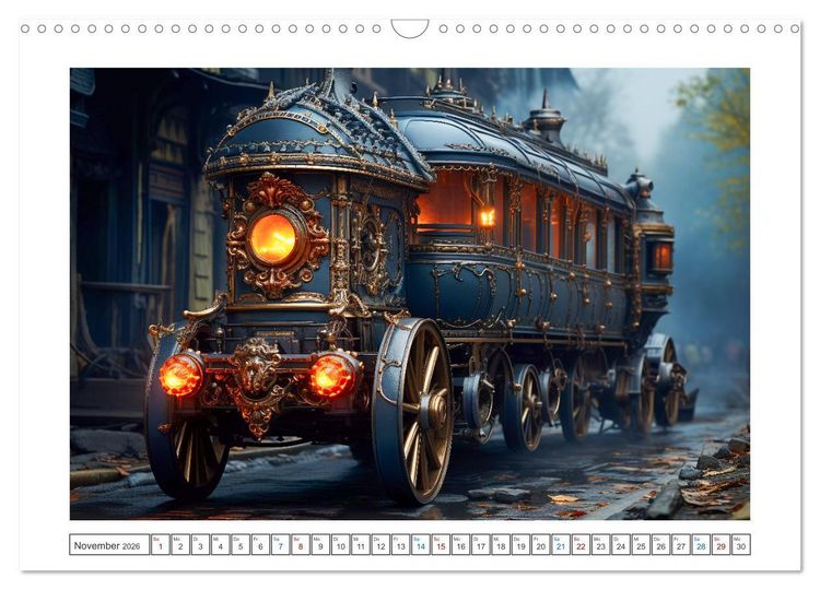 Produktbild: Steampunk Vehicles (Wandkalender 2026 DIN A3 quer), CALVENDO Monatskalender