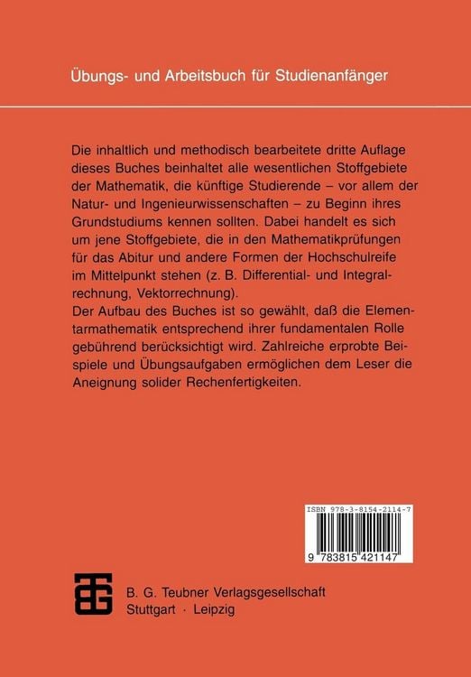 Produktbild: Mathematik-Vorkurs