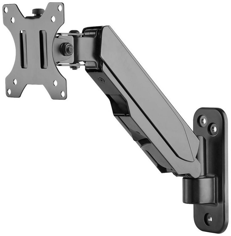 Produktbild: Digitus Monitor-Wandhalterung DA-90396 1 Display(s) 33,0 cm (13") - 81,3 cm (32") Schwarz, Schwarz (matt) Drehbar, H&ouml;henverstellbar, Neigbar