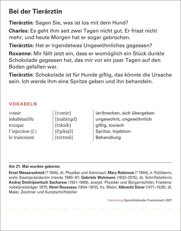 Produktbild: Franz&ouml;sisch Sprachkalender 2027 - Franz&ouml;sisch lernen leicht gemacht - Tagesabrei&szlig;kalender
