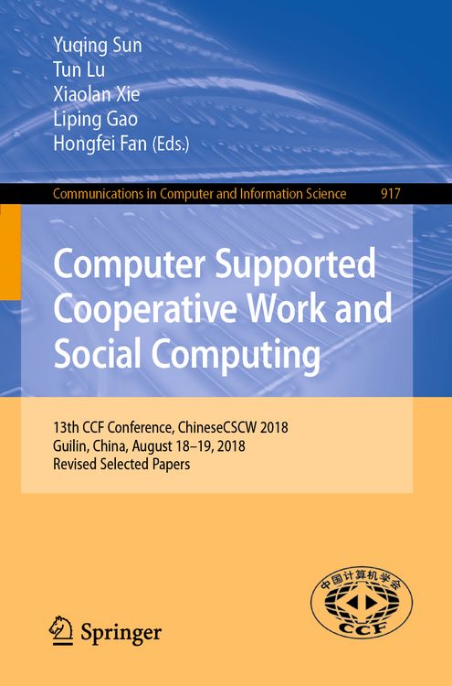 Produktbild: Computer Supported Cooperative Work and Social Computing