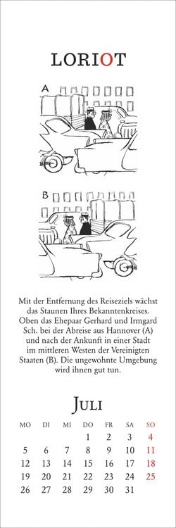 Produktbild: Loriot Lesezeichen & Kalender 2027