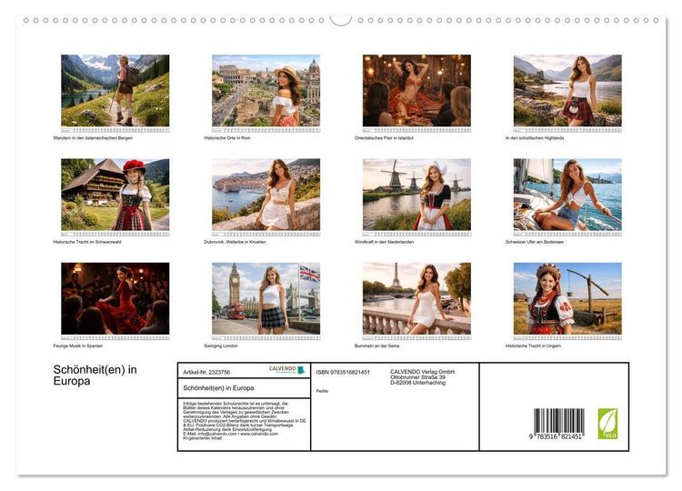 Produktbild: Sch&ouml;nheit(en) in Europa (hochwertiger Premium Wandkalender 2027 DIN A2 quer), Kunstdruck in Hochglanz