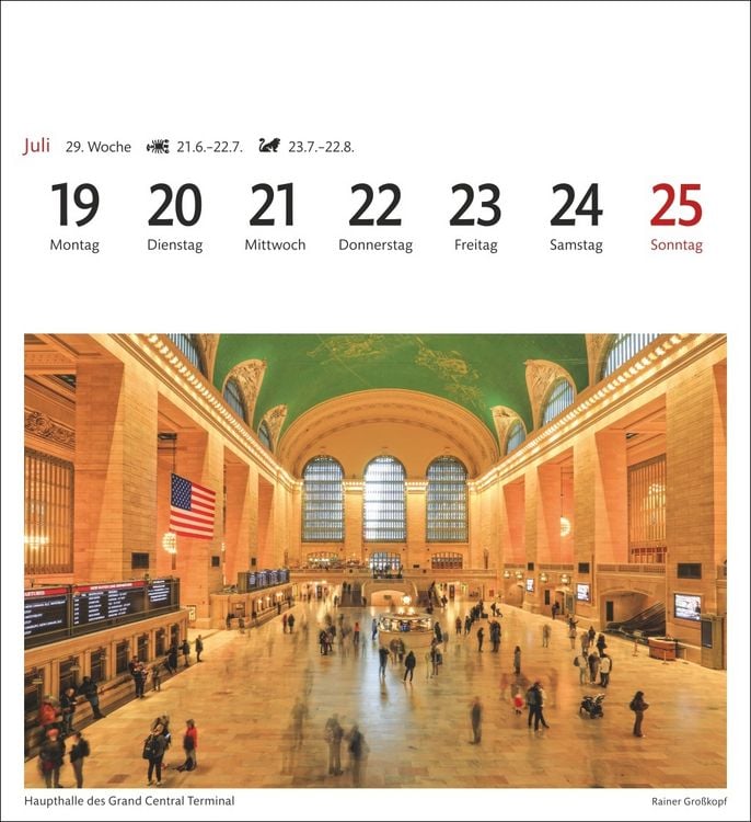 Produktbild: New York Sehnsuchtskalender 2027 - Wochenkalender mit 53 Postkarten