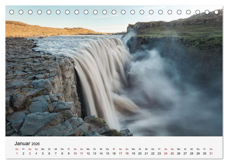 Produktbild: Naturschauspiel Wasserfall: Europas flie&szlig;ende Kunstwerke (Tischkalender 2026 DIN A5 quer), CALVENDO Monatskalender
