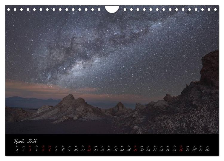 Produktbild: Faszination Milchstra&szlig;e - eine Reise zu den Nachtlandschaften unserer Erde (Wandkalender 2026 DIN A4 quer), CALVENDO Monatskalender