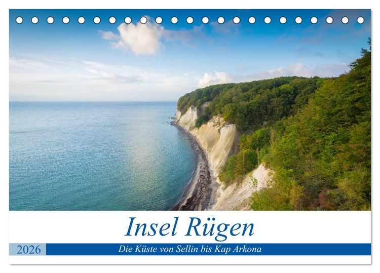 Produktbild: Insel R&uuml;gen - Die K&uuml;ste von Sellin bis Kap Arkona (Tischkalender 2026 DIN A5 quer), CALVENDO Monatskalender