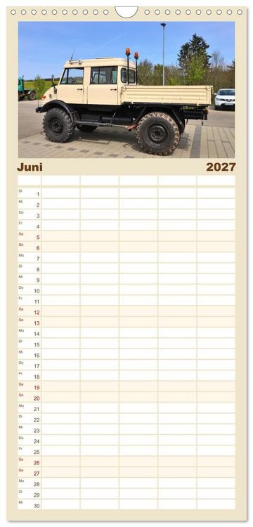 Produktbild: Familienplaner 2027 - Universalmotorger&auml;te Eine Stern-Parade mit 5 Spalten (Wandkalender, 21 x 45 cm) CALVENDO