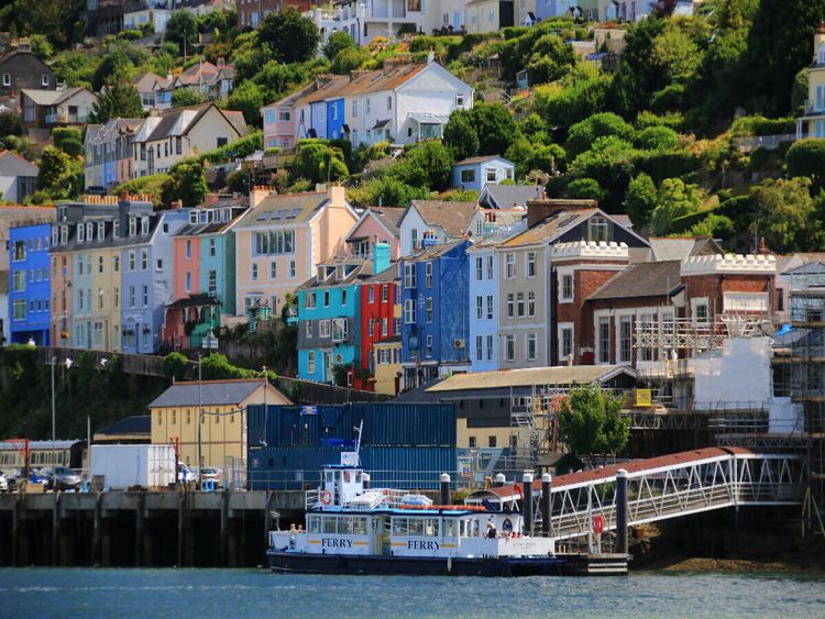 Produktbild: CALVENDO Puzzle Blick auf Dartmouth am Fluss Dart (Grafschaft Devon) | 1000 Teile Lege-Gr&ouml;&szlig;e 64x48cm Foto-Puzzle f&uuml;r gl&uuml;ckliche Stunden