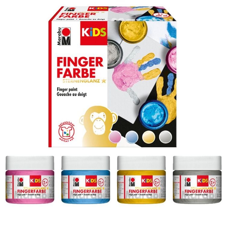 Produktbild: Marabu KiDS Fingerfarbe Sternenglanz 4x100ml