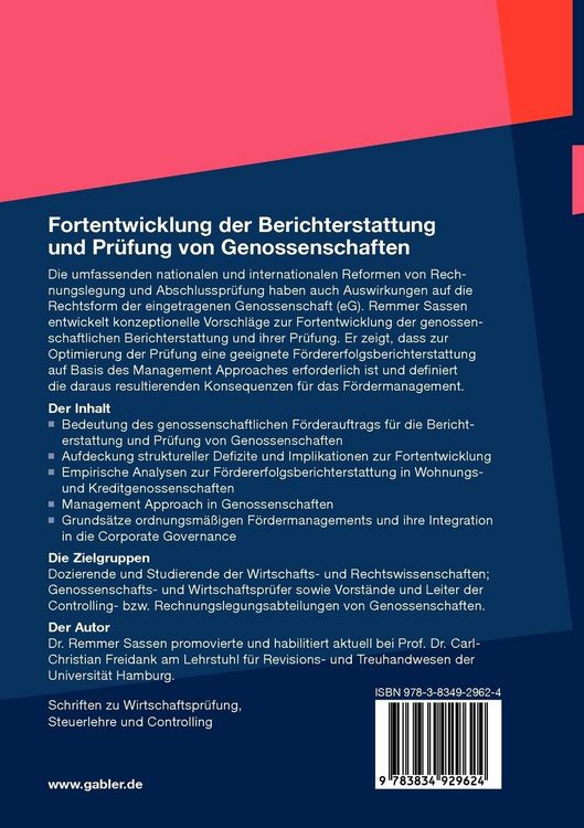 Produktbild: Fortentwicklung der Berichterstattung und Pr&uuml;fung von Genossenschaften