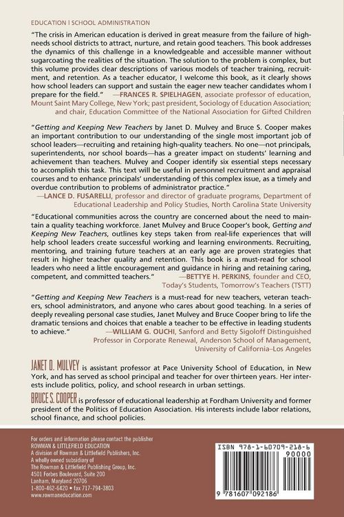 Produktbild: Getting and Keeping New Teachers