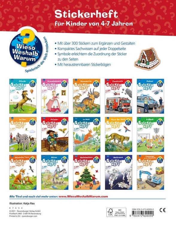 Produktbild: Wieso? Weshalb? Warum? Stickerheft - Weihnachten
