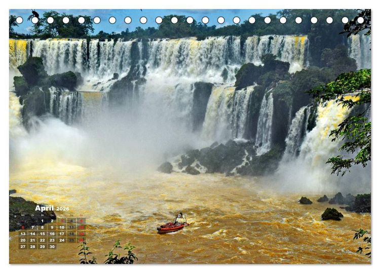 Produktbild: Argentinien. Die Iguaz&uacute;-Wasserf&auml;lle (Tischkalender 2026 DIN A5 quer), CALVENDO Monatskalender