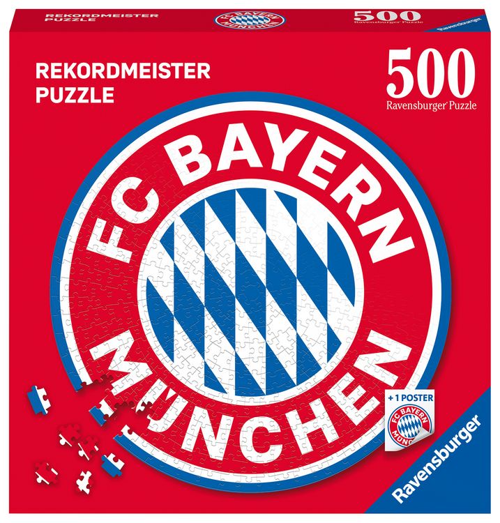 Produktbild: Erwachsenenpuzzle 500 Teile - FC Bayern M&uuml;nchen - FC Bayern Logo