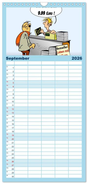 Produktbild: Familienplaner 2026 - Trumix Cartoons - Dumm gelaufen mit 5 Spalten (Wandkalender, 21 x 45 cm) CALVENDO