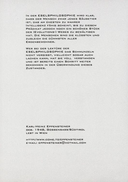 Produktbild: Eselsphilosophie