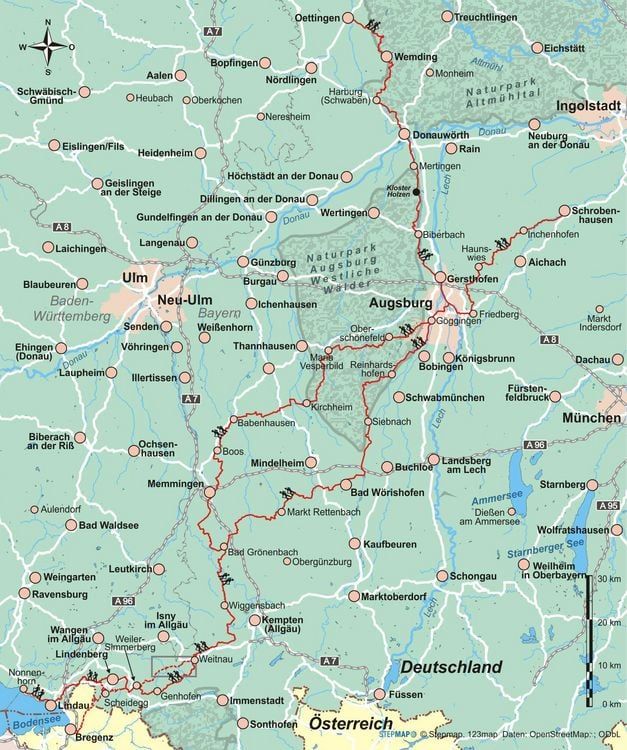 Produktbild: Bayerisch-Schw&auml;bischer Jakobsweg von Oettingen zum Bodensee