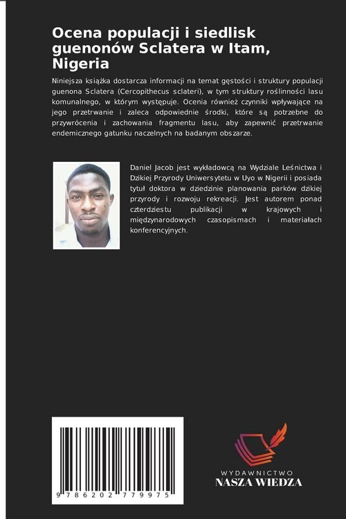 Produktbild: Ocena populacji i siedlisk guenon&oacute;w Sclatera w Itam, Nigeria