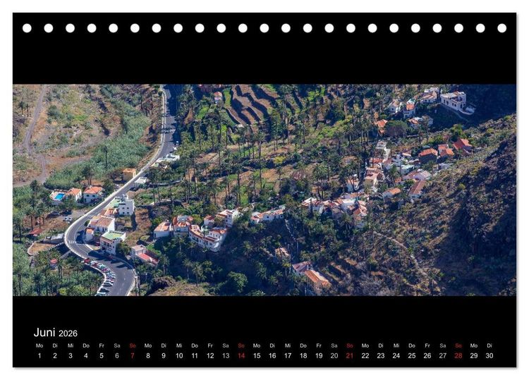 Produktbild: La Gomera - Kanarisches Naturparadies (Tischkalender 2026 DIN A5 quer), CALVENDO Monatskalender
