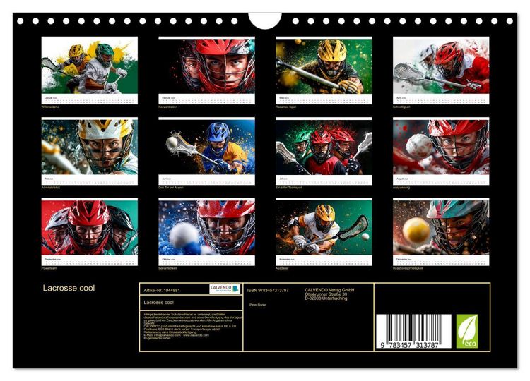 Produktbild: Lacrosse cool (Wandkalender 2026 DIN A4 quer), CALVENDO Monatskalender