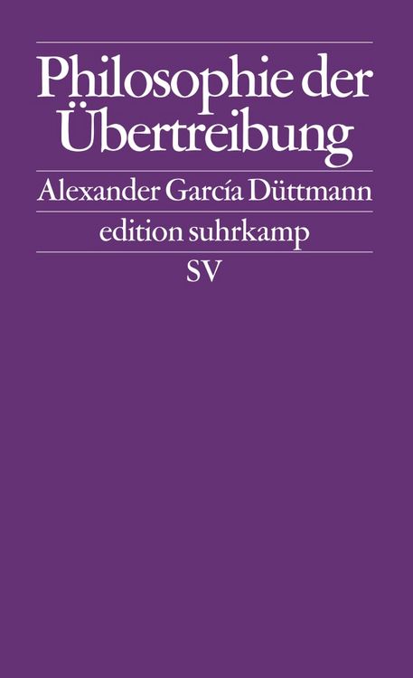 Produktbild: Philosophie der &Uuml;bertreibung