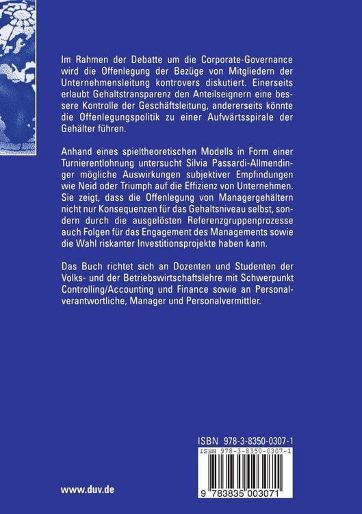 Produktbild: Corporate Governance und Gehaltstransparenz