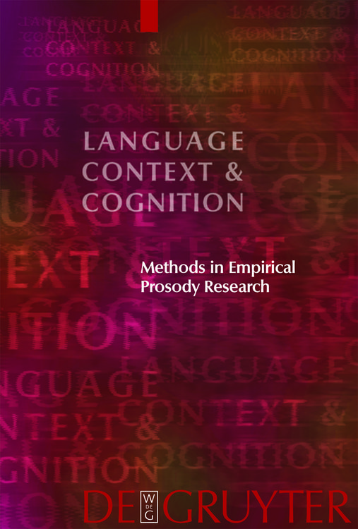 Produktbild: Methods in Empirical Prosody Research