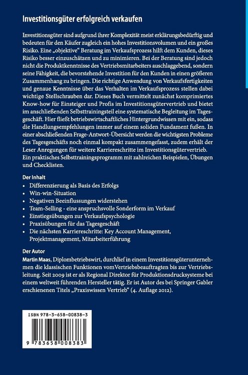 Produktbild: Investitionsg&uuml;ter erfolgreich verkaufen
