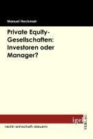 Produktbild: Private Equity-Gesellschaften: Investoren oder Manager?