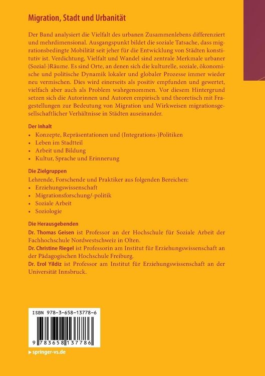 Produktbild: Migration, Stadt und Urbanit&auml;t