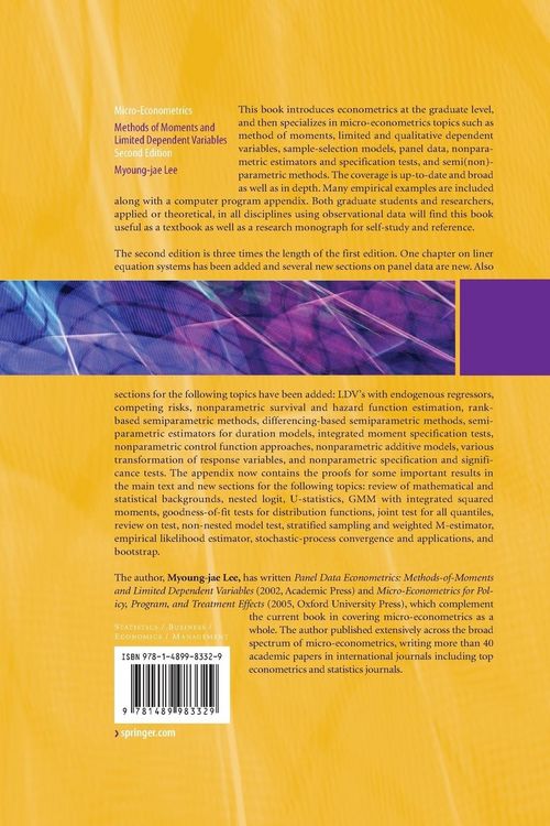 Produktbild: Micro-Econometrics