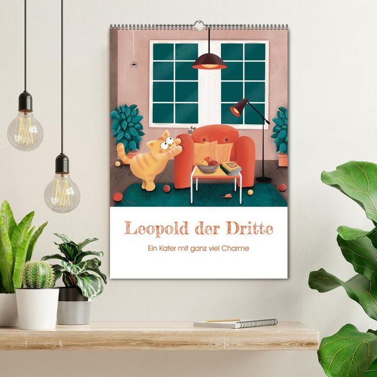 Produktbild: LEOPOLD DER DRITTE - Ein Kater mit ganz viel Charme (Wandkalender 2027 DIN A2 hoch), CALVENDO Monatskalender