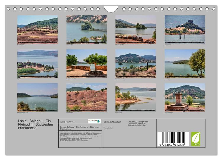 Produktbild: Lac du Salagou - Ein Kleinod im S&uuml;dwesten Frankreichs (Wandkalender 2026 DIN A4 quer), CALVENDO Monatskalender