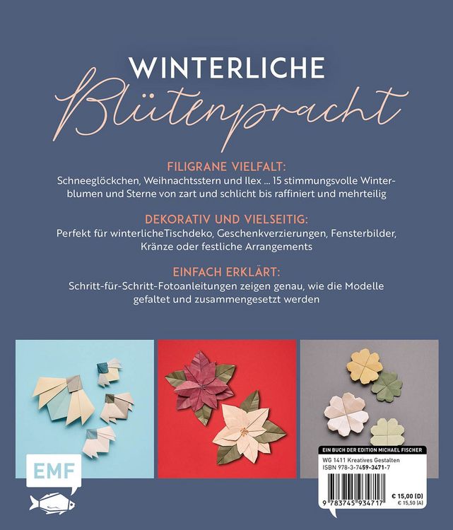 Produktbild: Origami-Winter-Flowers &ndash; Wundersch&ouml;ne Bl&uuml;ten & Sterne zum Dekorieren & Verschenken