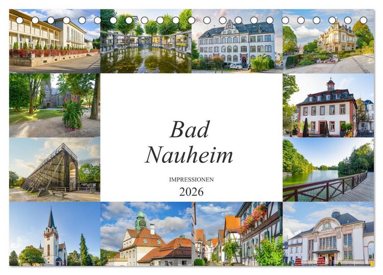 Produktbild: Bad Nauheim Impressionen (Tischkalender 2026 DIN A5 quer), CALVENDO Monatskalender