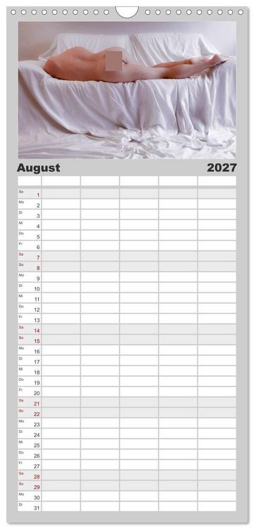 Produktbild: Familienplaner 2027 - M&Auml;NNER - AKTE ZWISCHEN KRAFT UND SINNLICHKEIT mit 5 Spalten (Wandkalender, 21 x 45 cm) CALVENDO