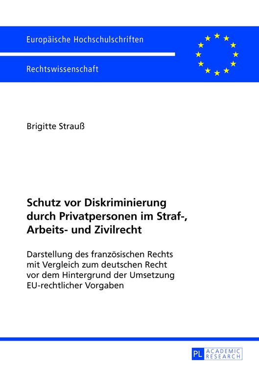 Produktbild: Schutz vor Diskriminierung durch Privatpersonen im Straf-, Arbeits- und Zivilrecht