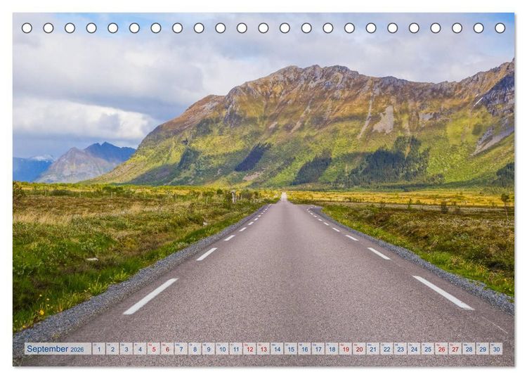 Produktbild: Die Lofoten - Eine Bilder-Reise (Tischkalender 2026 DIN A5 quer), CALVENDO Monatskalender
