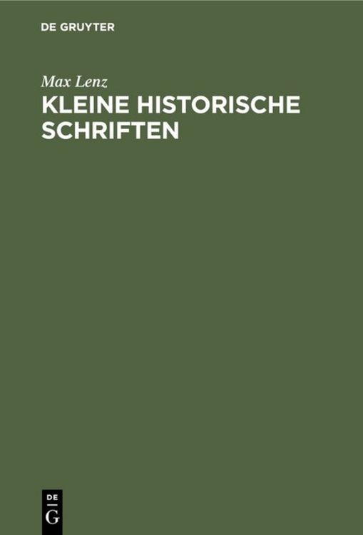 Produktbild: Kleine historische Schriften