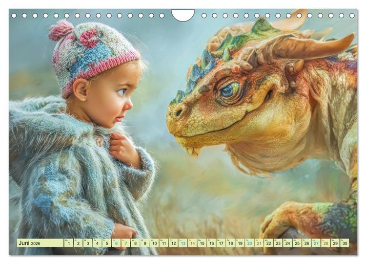 Produktbild: Ewige Drachenliebe - Eine zeitlose Faszination (Wandkalender 2026 DIN A4 quer), CALVENDO Monatskalender