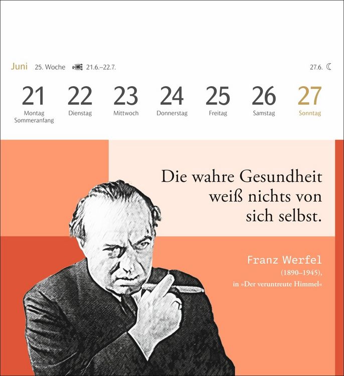 Produktbild: Zeitlose Wahrheiten Postkartenkalender 2027 - Kalender mit 53 Karten, ausgew&auml;hlt und kommentiert von Klaus Michael Groll