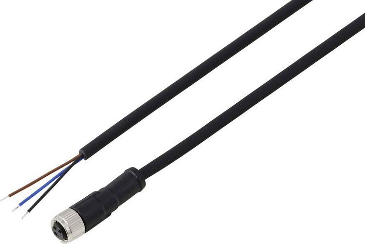 Produktbild: TRU COMPONENTS TC-13751936 Anschlussleitung M8 x 1 Buchse, gerade 5m Polzahl Sensoren: 3 1St.
