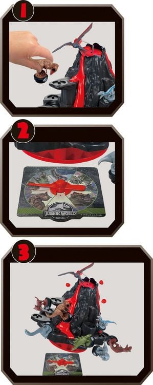 Produktbild: Epoch 7509 - Jurassic World Shaky Volcano, Dinosaurier-Geschicklichkeitsspiel