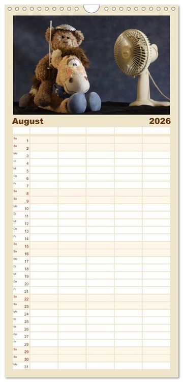 Produktbild: Familienplaner 2026 - Herr Nopf ist da! mit 5 Spalten (Wandkalender, 21 x 45 cm) CALVENDO