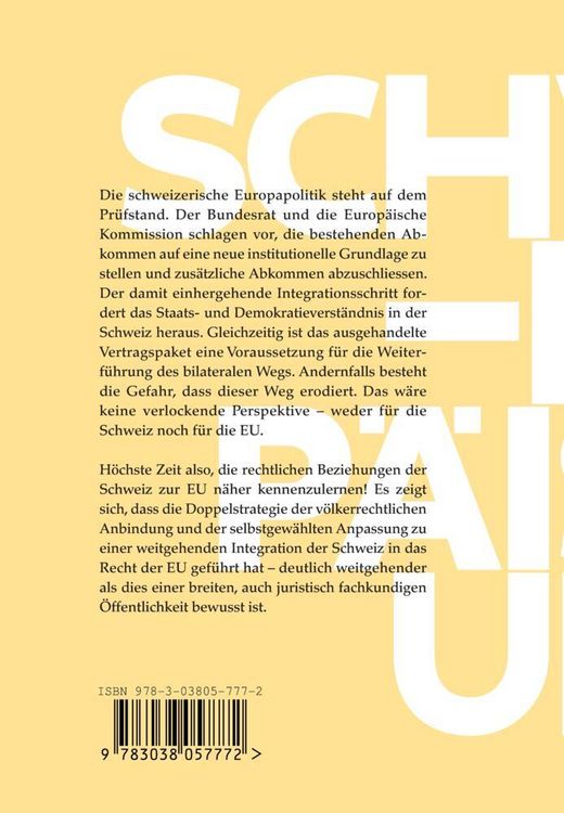 Produktbild: Schweiz &ndash; Europ&auml;ische Union