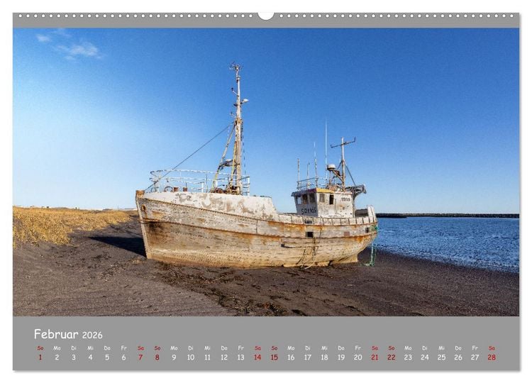 Produktbild: Wracks der Vergangenheit &ndash; Gestrandete Zeugen der Zeit (Wandkalender 2026 DIN A2 quer), CALVENDO Monatskalender