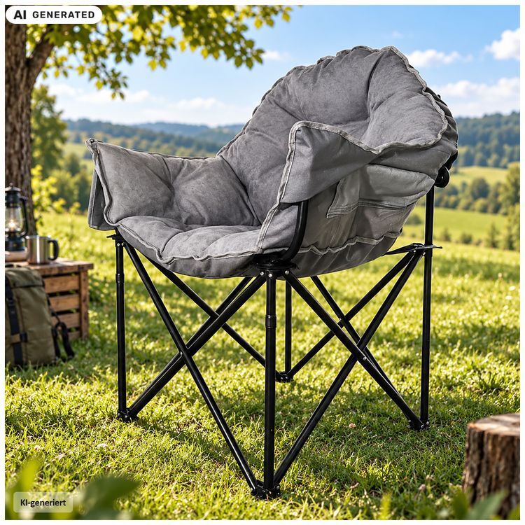 Produktbild: HTI-Living Klappbarer Komfortsessel mit weichem Velvet Bezug