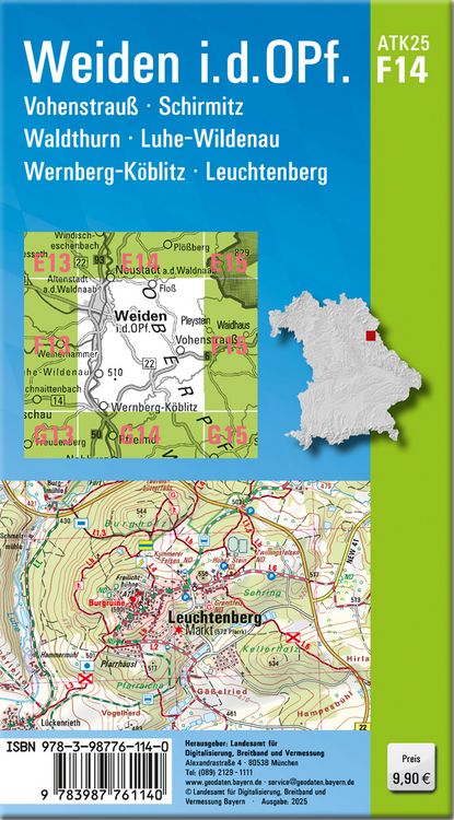 Produktbild: ATK25-F14 Weiden i.d.OPf. (Amtliche Topographische Karte 1:25000)
